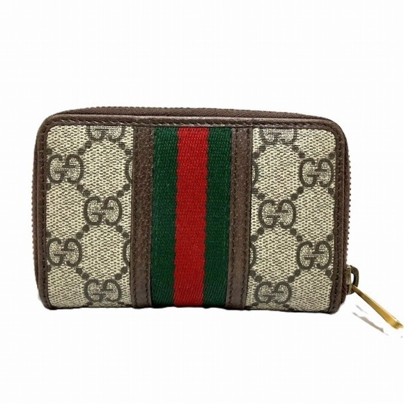 Gucci Gucci Ophidia Coin Case Brown Leather Trim Leather Coin Case 597613 - Picture 2 of 9